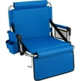 thumbnail image 1 of Alpcour Foldable Padded Stadium Seat with Backrest, Armrest, Pockets, and Cup Holder - Blue, 1 of 10