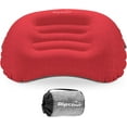 thumbnail image 1 of Alpcour Ultralight Inflatable Camping Pillow - Compact Travel Essential with Carry Case - Coral Red, 1 of 7