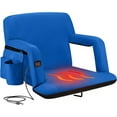 thumbnail image 1 of Alpcour X-Wide Heated Reclining Stadium Seat - Extra Thick Waterproof Chair with Wide Back Support - Royal Blue, 1 of 10