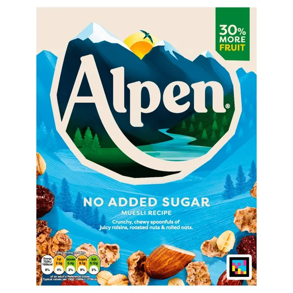 Alpen No Added Sugar Muesli 550g (Pack of 3)