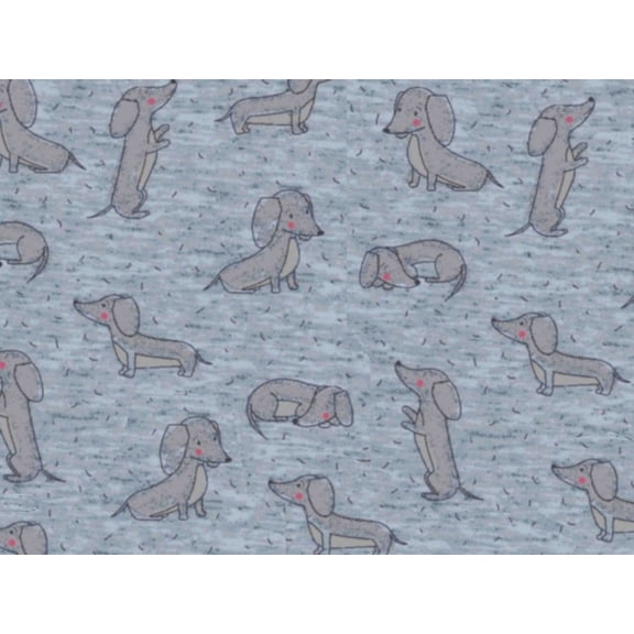 Alpen Sweatshirt Fleece Fabric Melange Blue - per yard