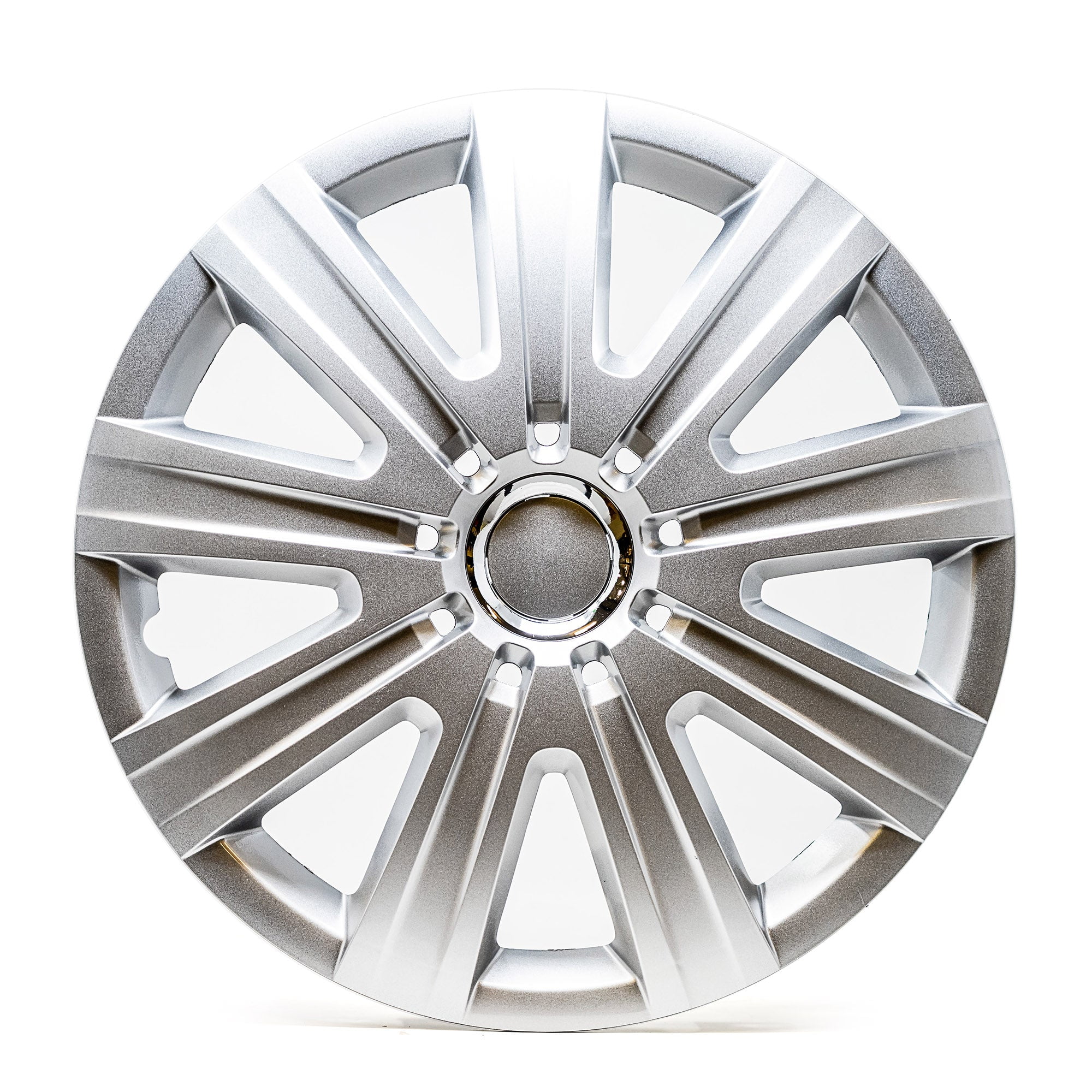 Alpena 16" Nero Wheel Covers, Silver, set of 4