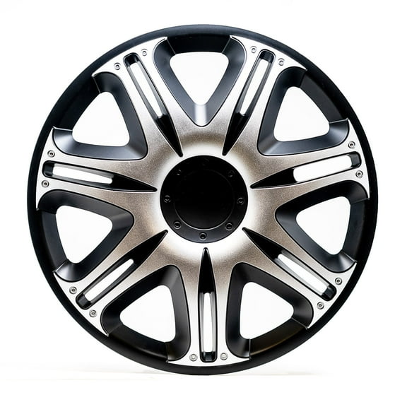 Alpena 16" Velociti, Silver & Black, Set of 4, Model 58405, Fits Most Steel Wheels