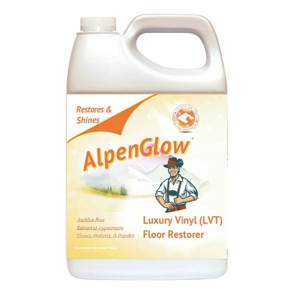 Alpenglow Luxury Vinyl Floor Restorer – High-Gloss Polish & Scratch Repair, Streak-Free Shine, Easy to Apply , 1 Gallon