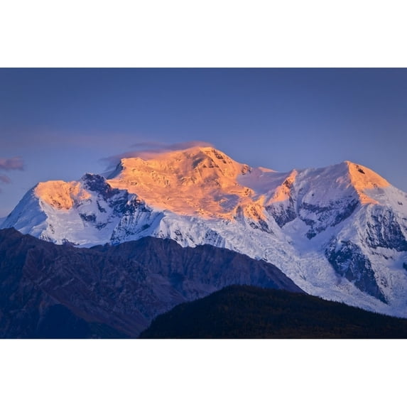 Alpenglow On Mount Blackburn At Sunrise Wrangell St Elias National Park & Preserve Southcentral Alaska Autumn