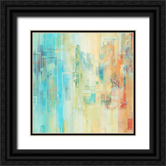 Alpenglow Workshop 12x12 Black Ornate Wood Framed with Double Matting Museum Art Print Titled - Alley Walls