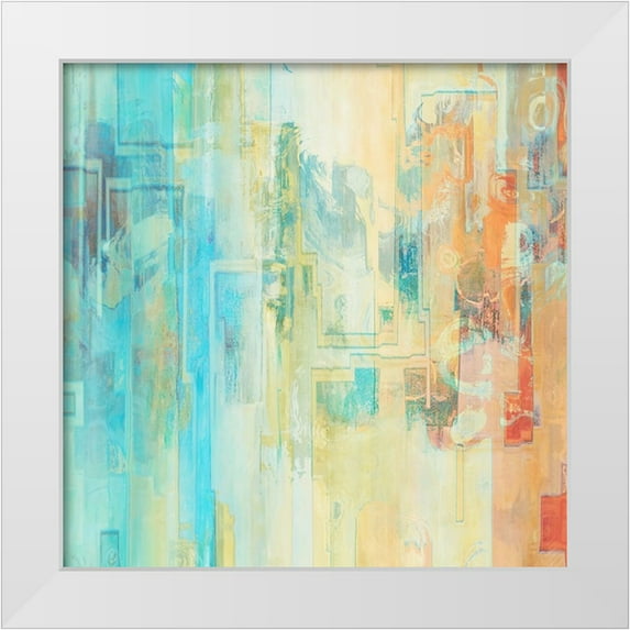 Alpenglow Workshop 12x12 White Modern Wood Framed Museum Art Print Titled - Alley Walls