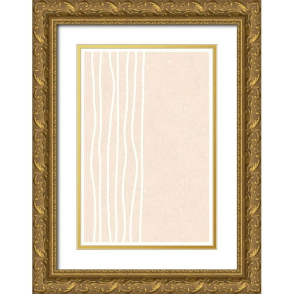 Alpenglow Workshop 13x18 Gold Ornate Wood Framed with Double Matting Museum Art Print Titled - Stripes to the Left
