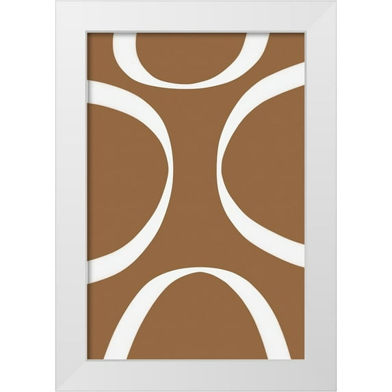 Alpenglow Workshop 13x18 White Modern Wood Framed Museum Art Print Titled - Semi Circles