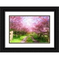 thumbnail image 1 of Alpenglow Workshop 14x11 Black Ornate Wood Framed with Double Matting Museum Art Print Titled - Cherry Blossom Lane, 1 of 4