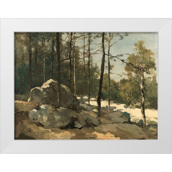 Alpenglow Workshop 14x12 White Modern Wood Framed Museum Art Print Titled - Rocky Path
