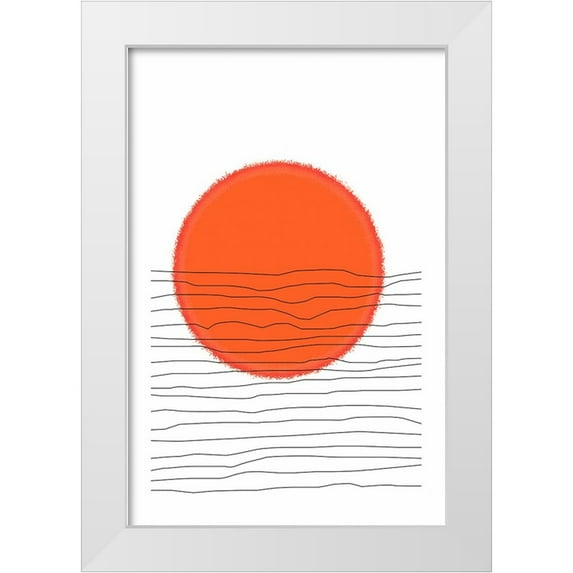 Alpenglow Workshop 23x32 White Modern Wood Framed Museum Art Print Titled - Sun on the Horizon