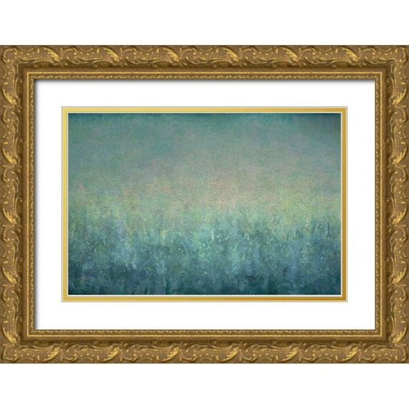 Alpenglow Workshop 32x23 Gold Ornate Wood Framed with Double Matting Museum Art Print Titled - Among Trees