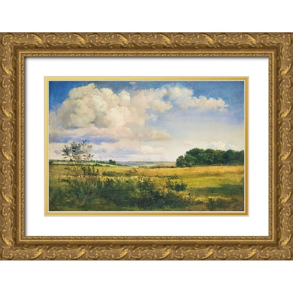 Alpenglow Workshop 32x23 Gold Ornate Wood Framed with Double Matting Museum Art Print Titled - Sunlit Clouds