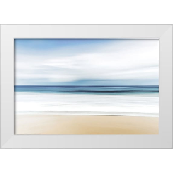 Alpenglow Workshop 32x23 White Modern Wood Framed Museum Art Print Titled - Beach