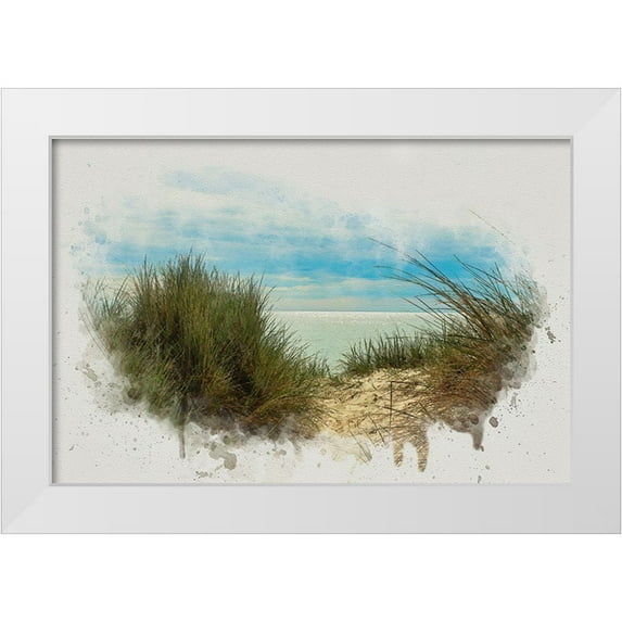 Alpenglow Workshop 32x23 White Modern Wood Framed Museum Art Print Titled - Ocean View