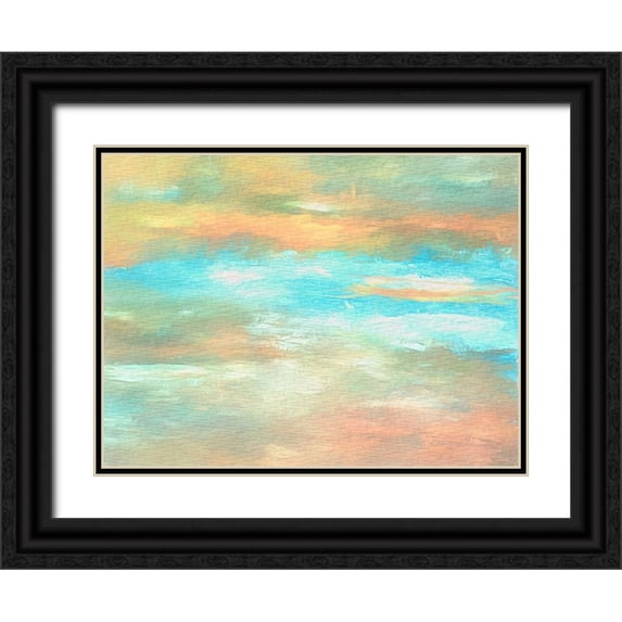 Alpenglow Workshop 32x25 Black Ornate Wood Framed with Double Matting Museum Art Print Titled - Break in the Clouds