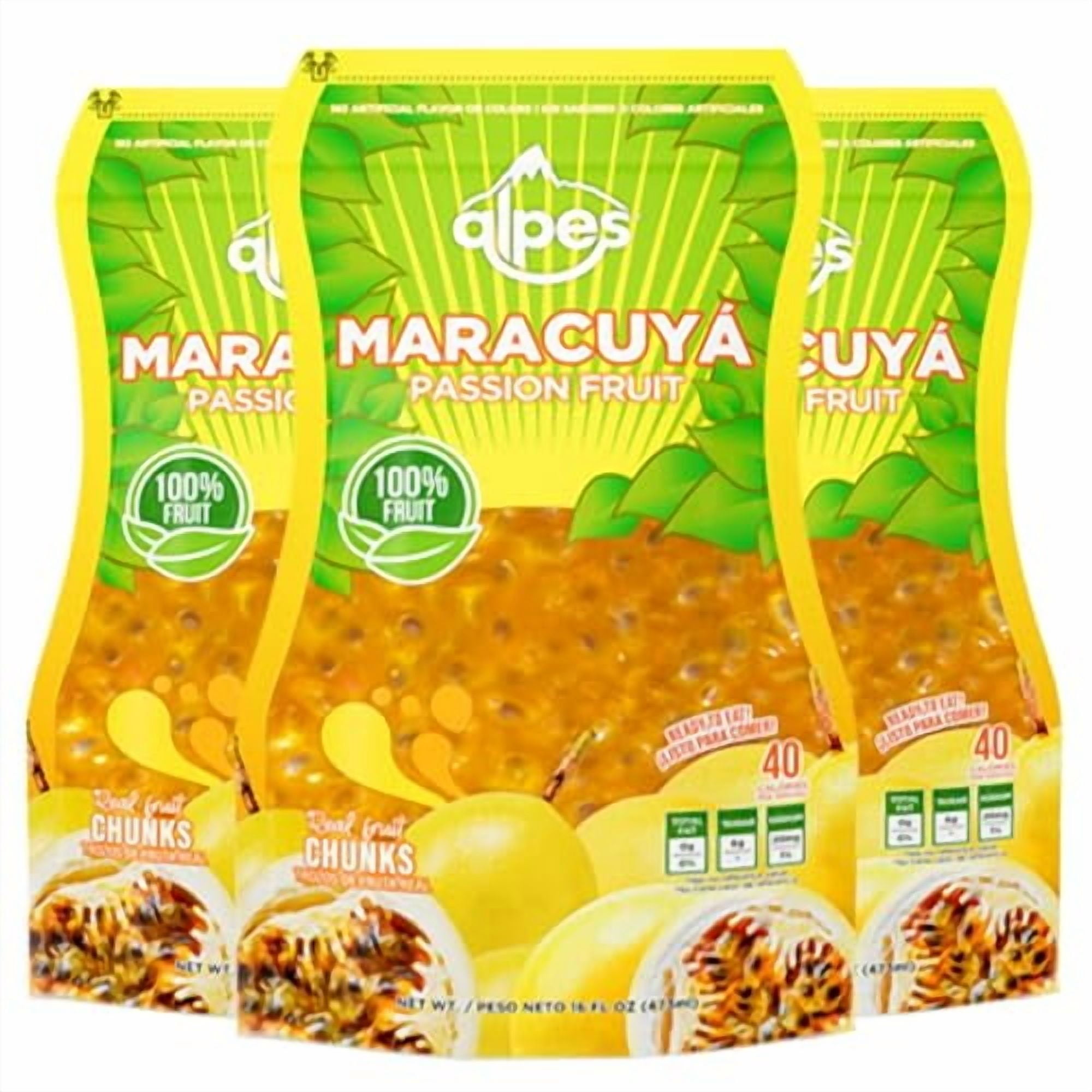 Alpes Passion Fruit Pulp | Real Tropical Maracuya (Lilikoi). Ideal
