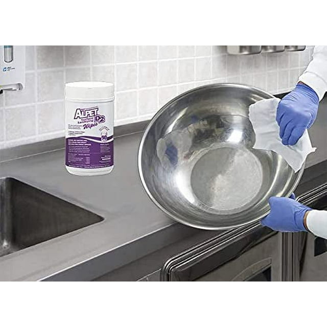Alpet D2 Surface Sanitizing Wipes, PreMoistened, 6 x 160ct containers