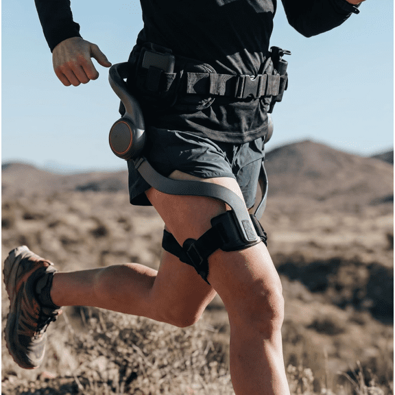Exoskeleton, Dual Batteries Power Leg Assist with AI Active System, 1000W Peak Power Wearable Exoskeleton with 3 Second Swap Pocket Batteries, 15 Mile Battery Range for Hiking & Walking