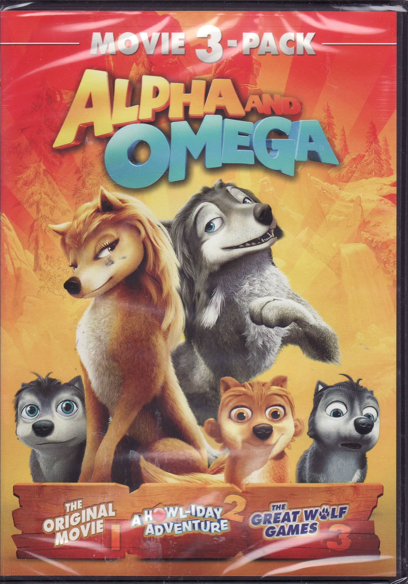 Alpha And Omega The Original Movie, A Howl-iday Adventure & The Great Wolf Games Walmart Exclusive (DVD), 3 Pack