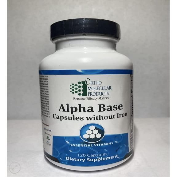 Alpha Base Capsules without Iron (120 capsules) by Ortho Molecular Products