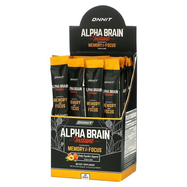 ONNIT Alpha Brain Instant (30ct Box) - Premium Nootropic Brain Booster  Supplement - Boost Focus, Con…See more ONNIT Alpha Brain Instant (30ct Box)  