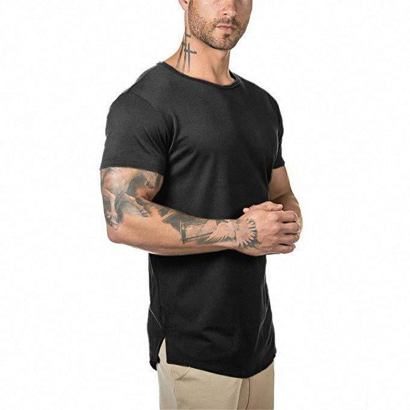 Alpha C Apparel men gym spandex muscle fit running workout sport t ...