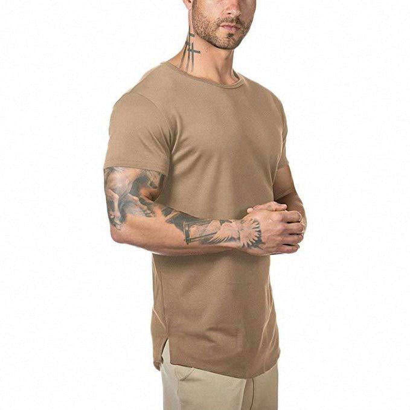 Alpha C Apparel men gym spandex muscle fit running workout sport t ...
