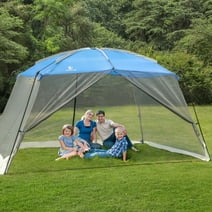 Alpha Camper 13' x 9' Screen House Canopy Sun Shade with One Room, Blue