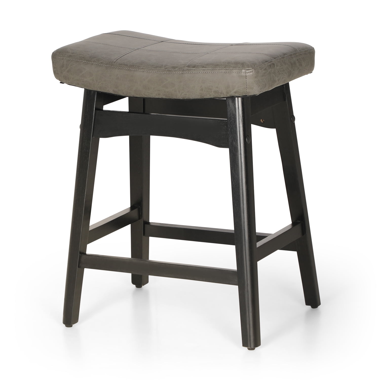 Alpha Camper 24" Bar Stools PU Leather Bar Stool with Wood Legs