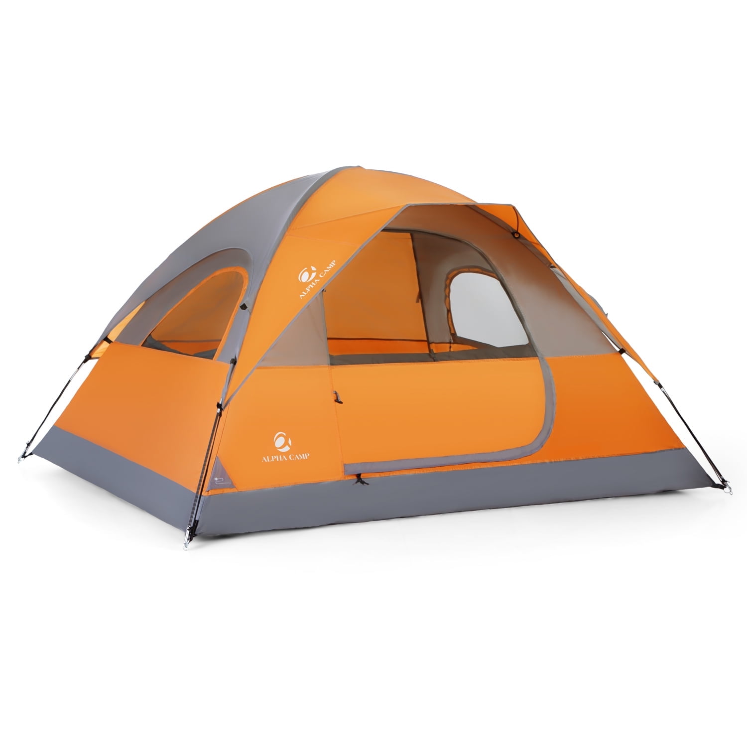 Alpha Camper Tienda de Camping de 3 Personas Tienda de Cúpula Portátil con  Bolsa de Transporte para CampingHiking al Aire Libre, Naranja