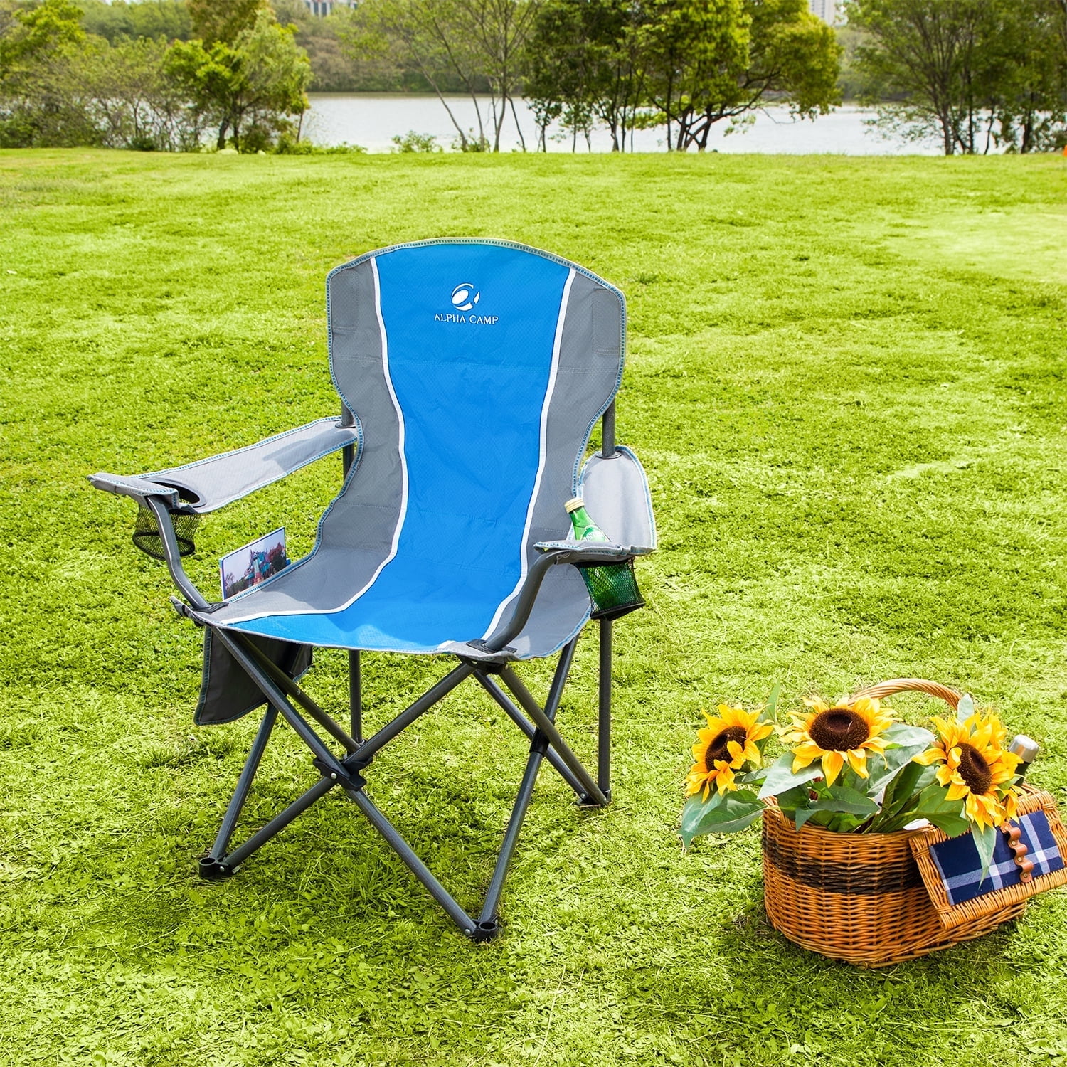 Alpha Joy Camping Chair Oversized Portable Folding UK Ubuy