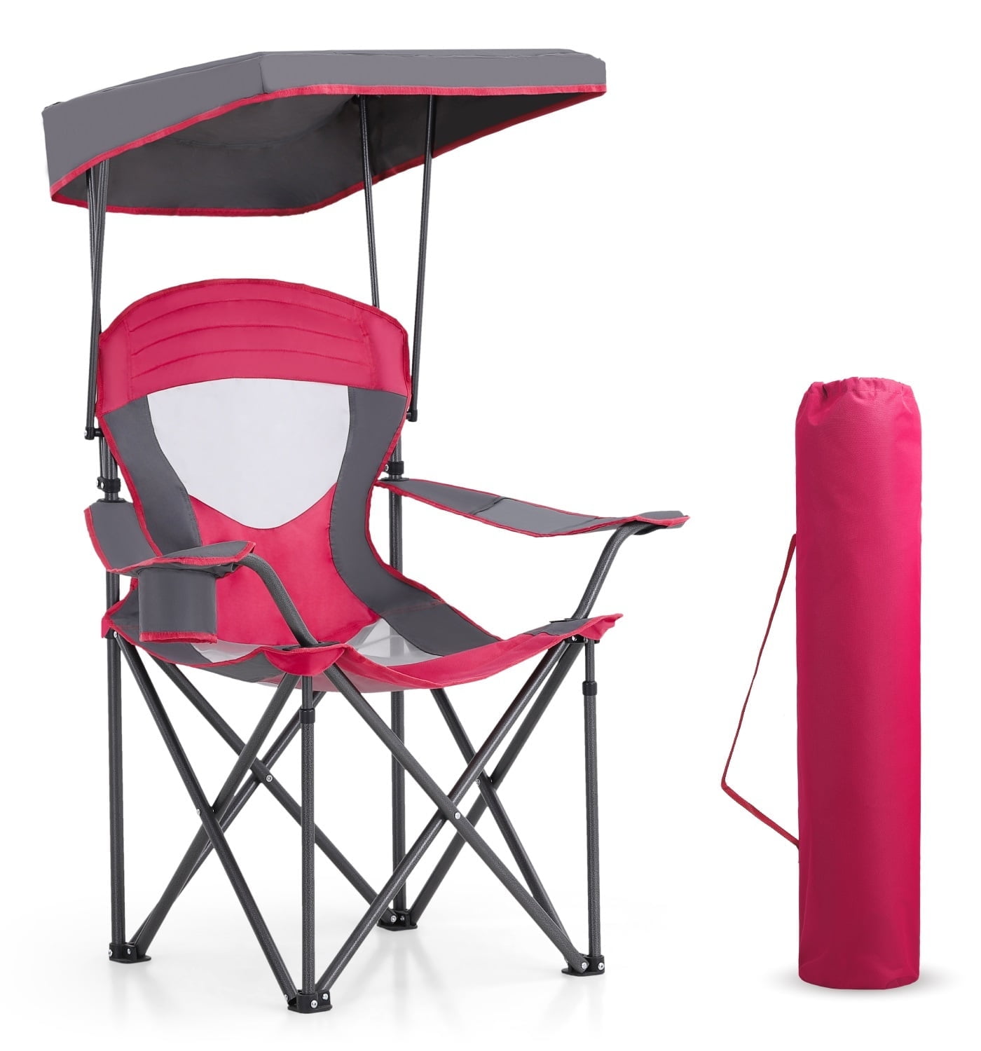 Alpha Camper Folding Beach Canopy Chair Sun Protection Camping Chair
