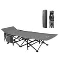 Alpha Camper Folding Camping Cot, Big & Tall, Supports 600lbs, Portable Outdoor Bed with Bag