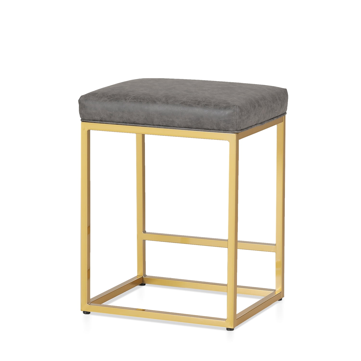 Alpha Camper Grey & Gold 24" Counter Height Bar Stools, for Modern