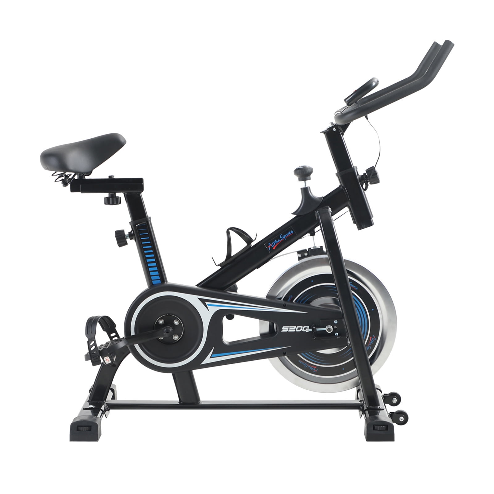 Alpha Camper Indoor Cycling Exercise Bike Silent Belt Drive Adjustable Resistance LCD Display and Comfortable Seat Ideal for Home Gym or Outdoors