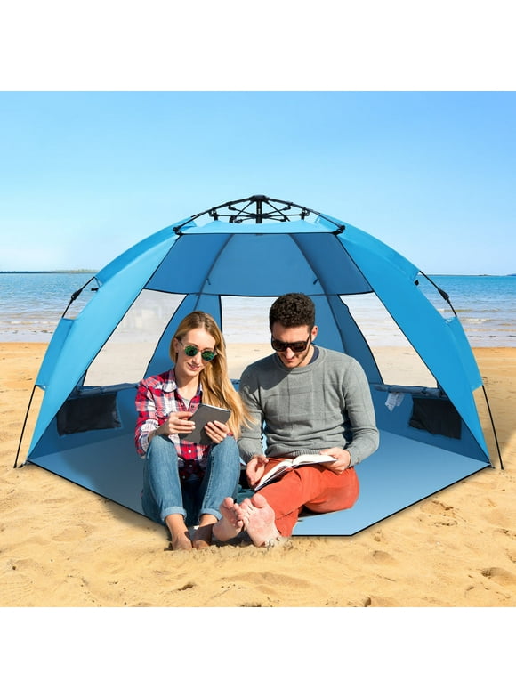 Alpha Camper Instant Beach Sunshade Pop Up UV Protection Sun Shelter Tent