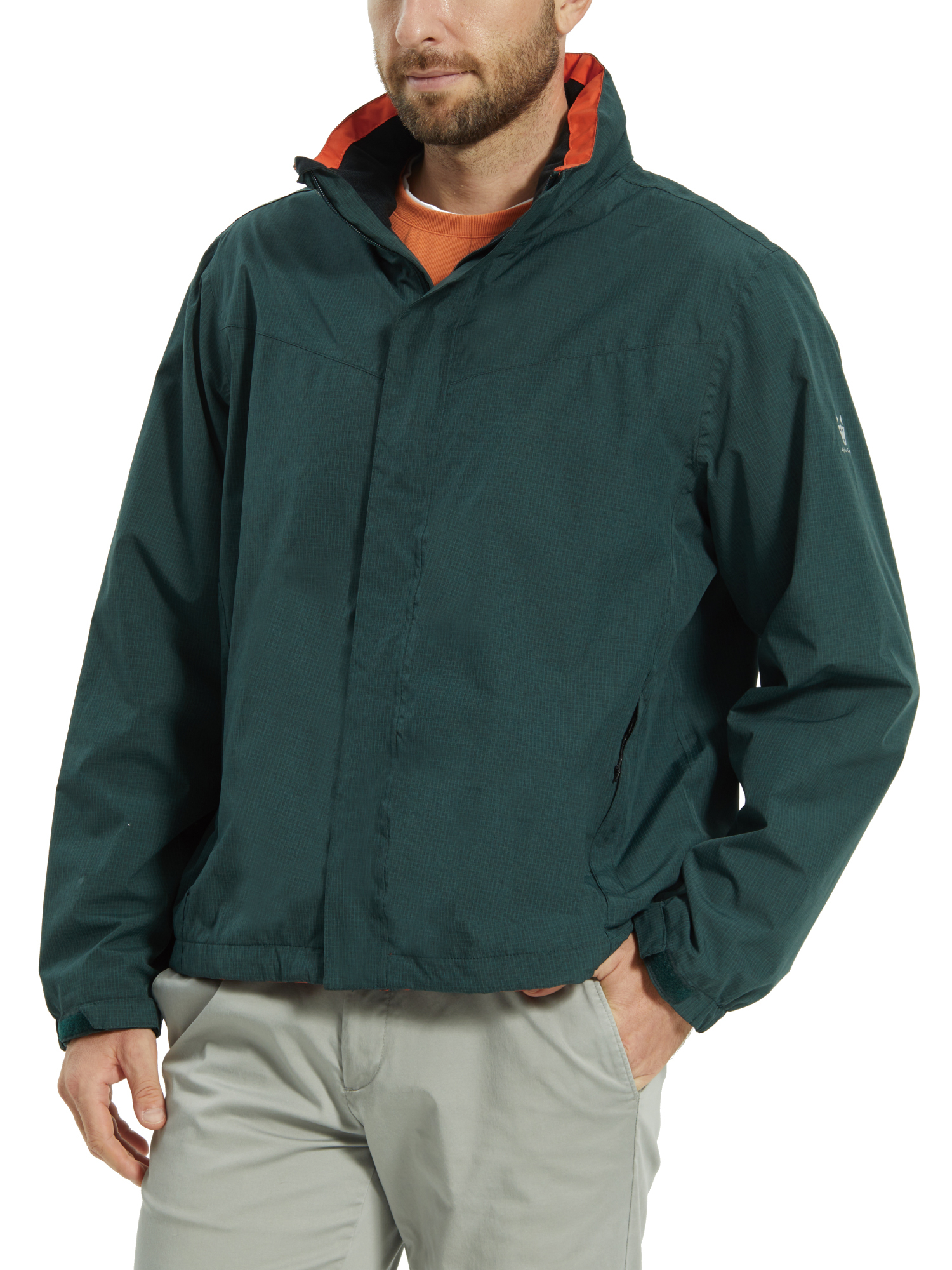 Alpha Camper Men's Rain Coat Full Zip Hooded Water Resistant Soft Shell