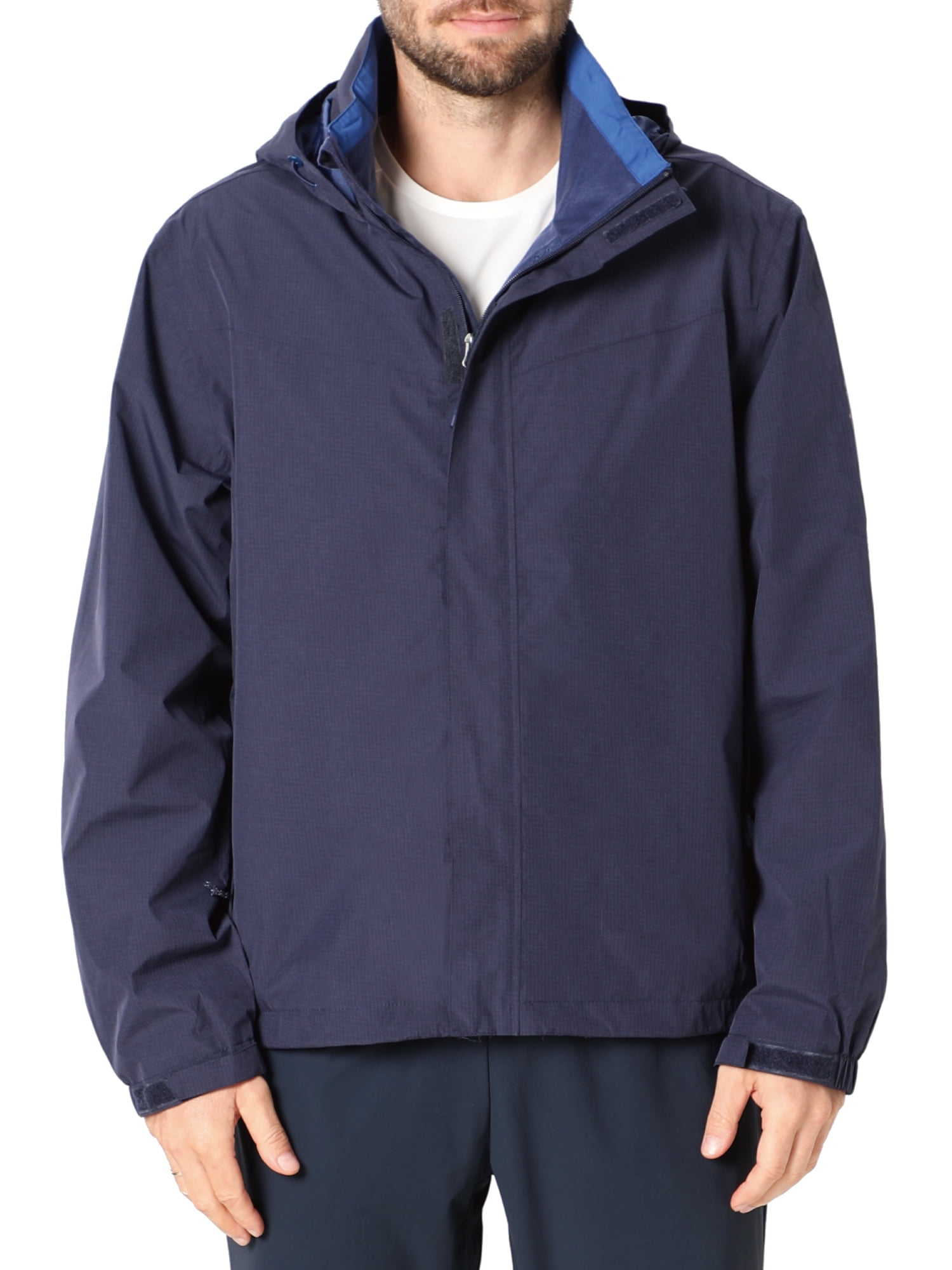 Alpha Camper Men's Rain Coat Full Zip Hooded Water Resistant Soft Shell