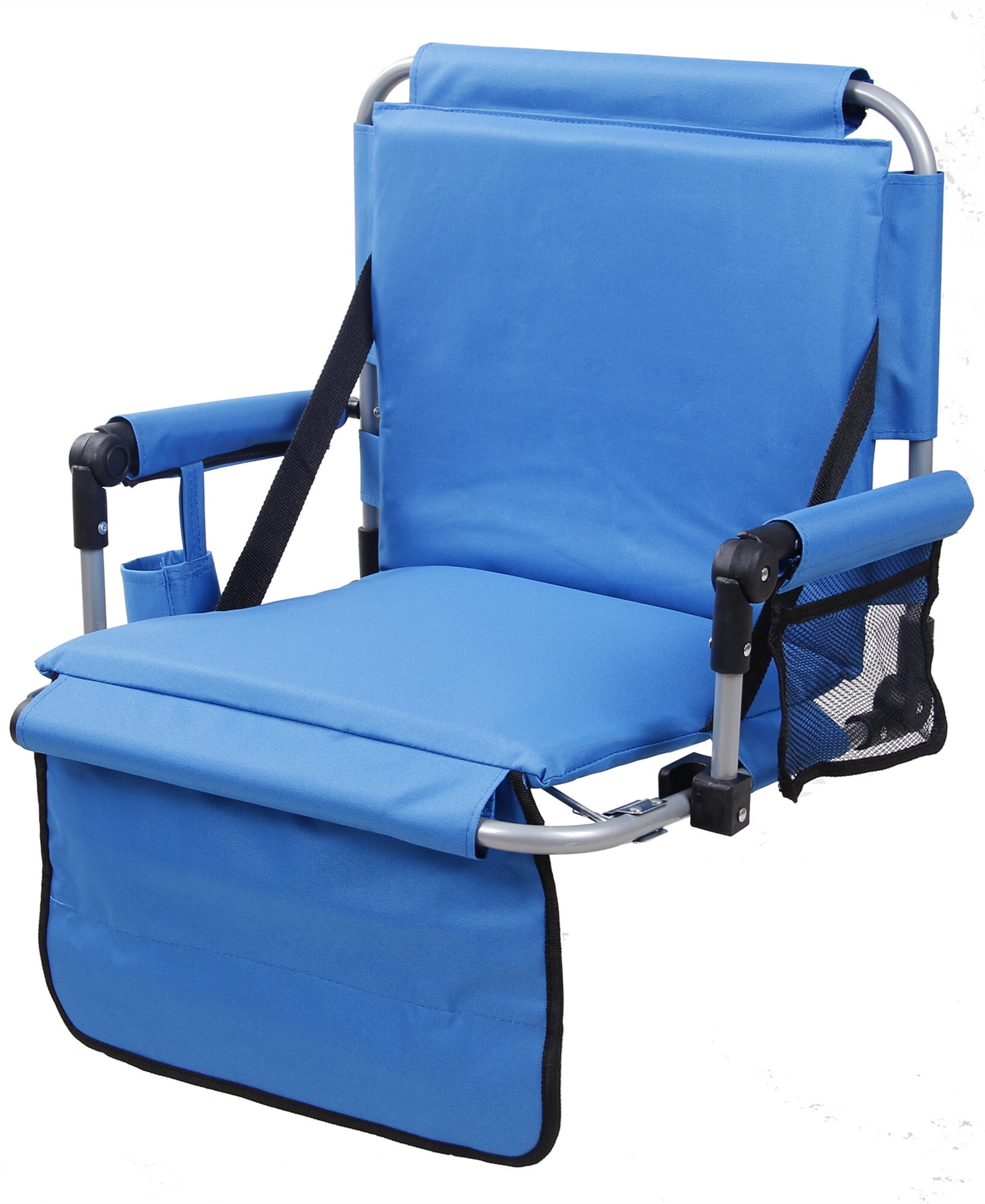 Alpha Camper Portable Stadium Seat Chair for Bleachers with Arm Rest