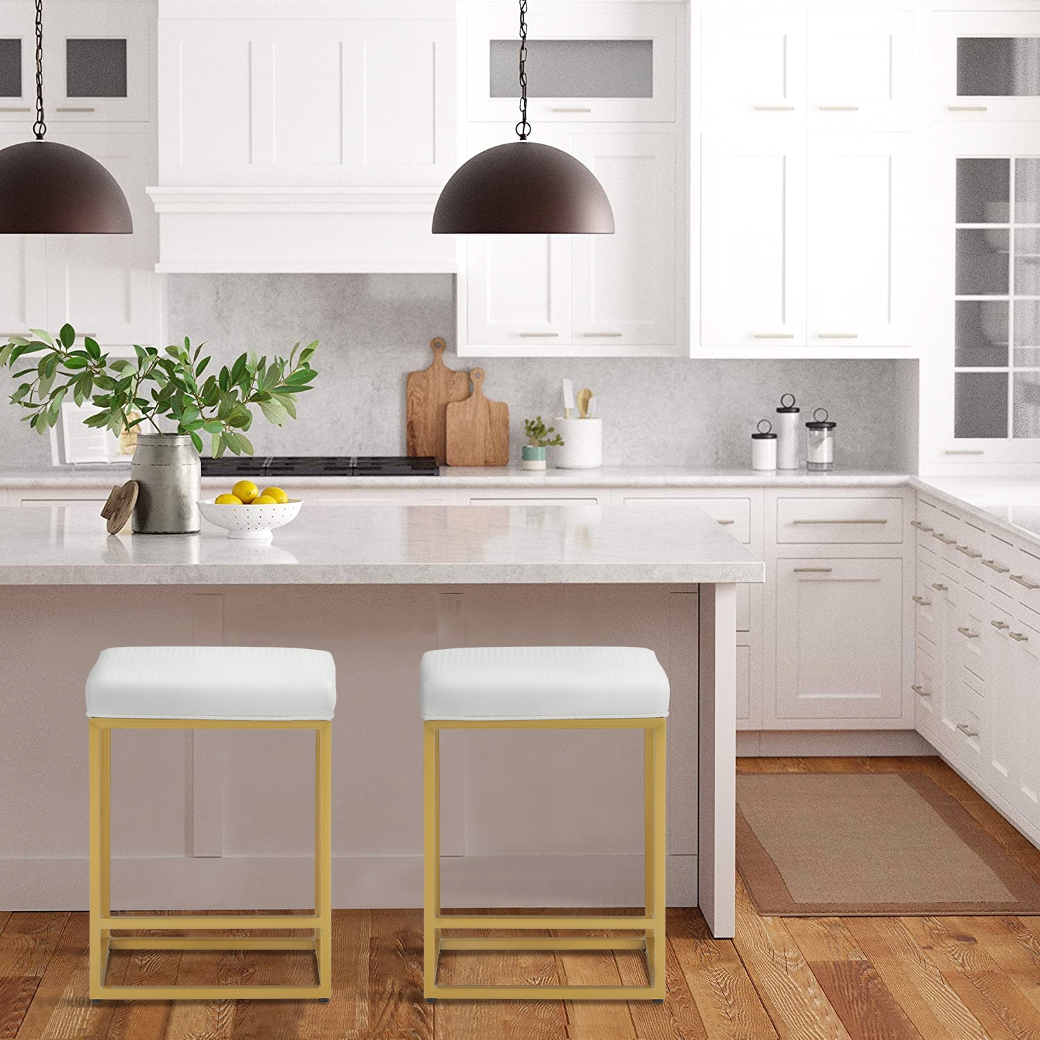 Alpha Camper Set of 2 White & Gold 24