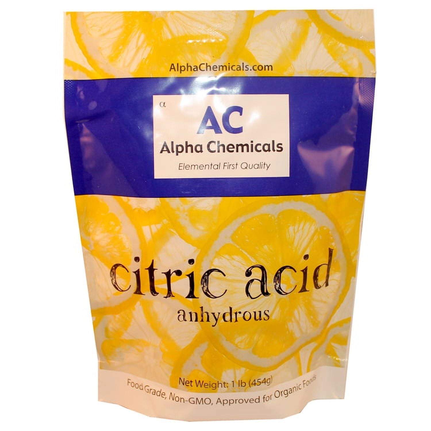 Non-GMO Project Verified Citric Acid - 1 Pound - Organic, 100% Pure - Alpha