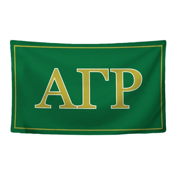 Alpha Gamma Rho Greek Letters Flag, Two-Color Design