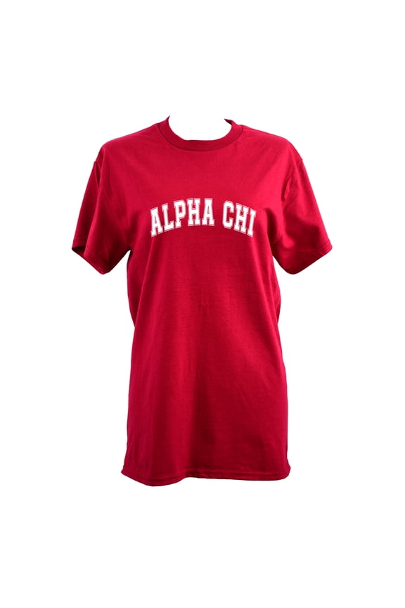 Alpha Chi Omega T-Shirt - Varsity Letter Sorority Tee, 100% Cottont, Size Medium