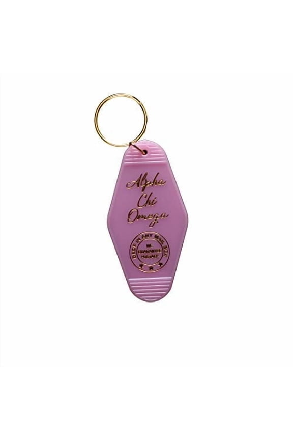 Alpha Chi Omega Vintage Motel Keychain