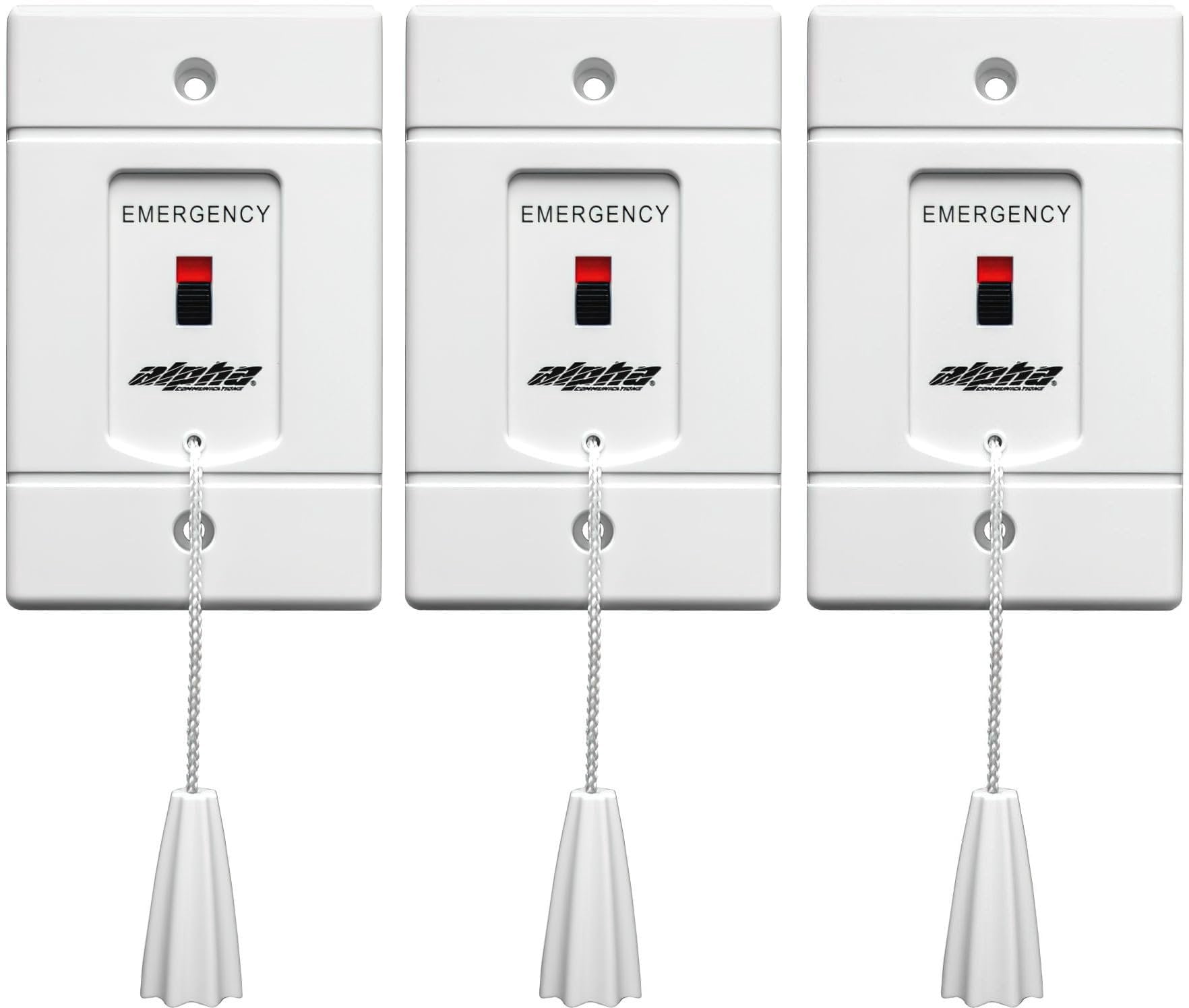 Alpha Communications SF117/2A Pack of 3 Emergency Call Switch; Red Call ...