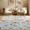 thumbnail image 1 of Alpha Contemporary 8' x 10' Black and Gray Polyester Indoor Area Rug, 1 of 7