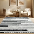 thumbnail image 1 of Alpha Contemporary 9' x 12' Gray and Black Polyester Indoor Area Rug, 1 of 7