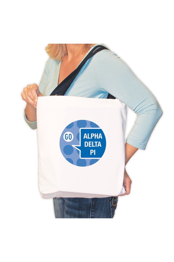Alpha Delta Pi Canvas Tote Bag - Go Alpha Delta Pi!